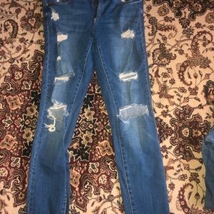 Garage ripped skinny jeans
